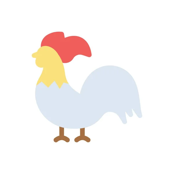 Rooster Vector Illustration Transparent Background Premium Quality Symbols Stroke Icon — Stockvektor