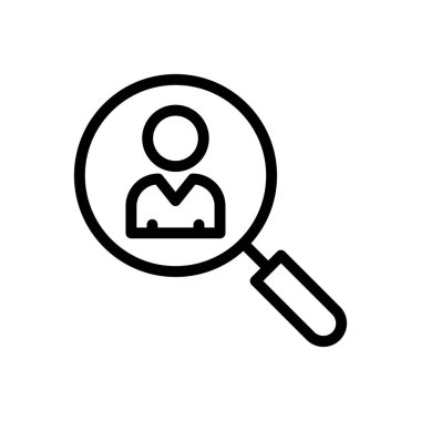 Şeffaf bir arkaplan üzerinde arama vektörü illüstrasyonu.Premium kalite sembolleri. Konsept ve grafik tasarım için ince çizgi simgesi. 