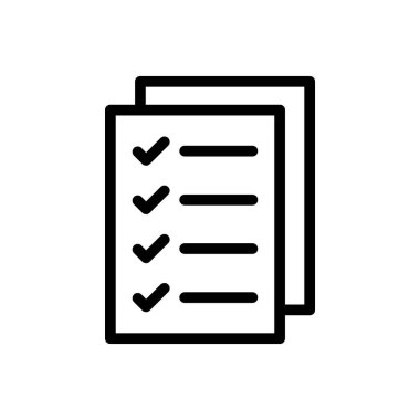 Şeffaf bir arkaplanda vektör illüstrasyonunu listele. Konsept ve grafik tasarımı için ince çizgi simgesi..