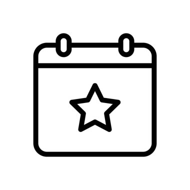 Şeffaf bir arkaplanda takvim vektör illüstrasyonu. Konsept ve grafik tasarımı için ince çizgi simgesi.. 