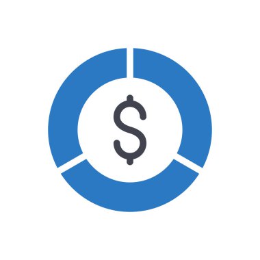 Saydam bir arkaplanda dolar vektör illüstrasyonu. Konsept ve grafik tasarım simgeleri için kaliteli semboller.. 