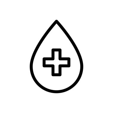 Saydam bir arkaplanda kan vektör çizimi. Premium kalite semboller. Konsept ve grafik tasarım için ince çizgi simgesi.. 