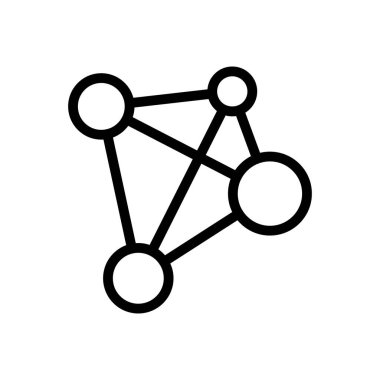 Şeffaf bir arkaplan üzerinde molekül vektör çizimi. Premium kalite semboller. Konsept ve grafik tasarım için ince çizgi simgesi. 