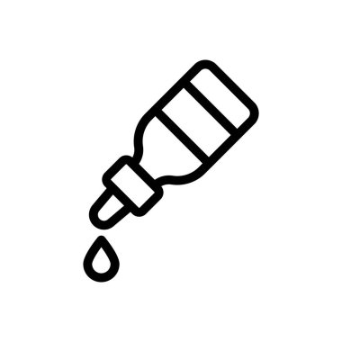 Saydam bir arkaplanda damlatıcı vektör çizimi. Konsept ve grafik tasarım için ince çizgi simgesi.. 