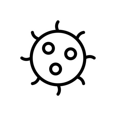 Şeffaf bir arkaplan üzerinde Corona vektör illüstrasyonu. Konsept ve grafik tasarım için ince çizgi simgesi..