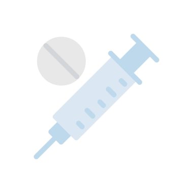 Şeffaf bir arkaplan üzerinde enjeksiyon vektör çizimi. Konsept ve grafik tasarımı için birinci sınıf kalite simgeler.. 