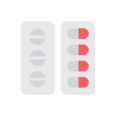 Saydam bir arkaplanda hap vektör illüstrasyonu. Konsept ve grafik tasarım için birinci sınıf kalite simgeler.. 