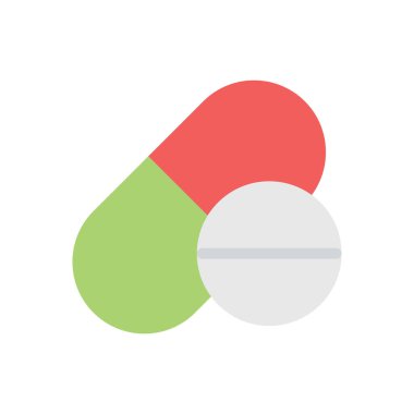 Saydam bir arkaplanda hap vektör illüstrasyonu. Konsept ve grafik tasarım için birinci sınıf kalite simgeler.. 