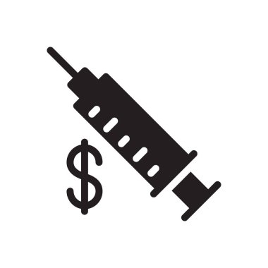 Saydam bir arkaplanda dolar vektör illüstrasyonu. Konsept ve grafik tasarım simgeleri için kaliteli semboller.. 