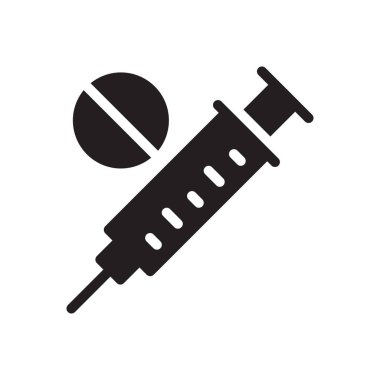 Şeffaf bir arkaplan üzerinde enjeksiyon vektör çizimi. Konsept ve grafik tasarımı için mükemmel kalite sembolleri.. 