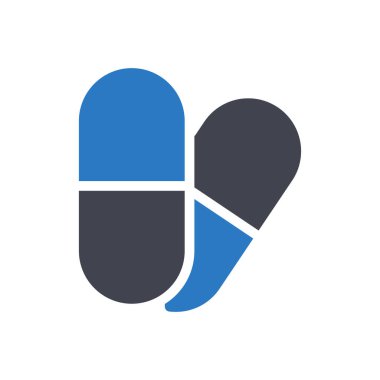 Şeffaf bir arkaplan üzerinde tıbbi vektör çizimi. Konsept ve grafik tasarım için özel kalite semboller..