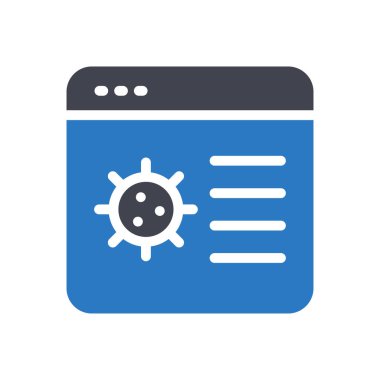 Şeffaf bir arkaplan üzerinde web sayfası vektör illüstrasyonu. Konsept ve grafik tasarımı için kaliteli semboller..