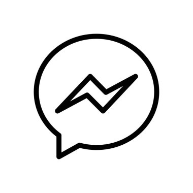 messenger vector illustration on a transparent background.Premium quality symbols.Thin line icon for concept and graphic design. 