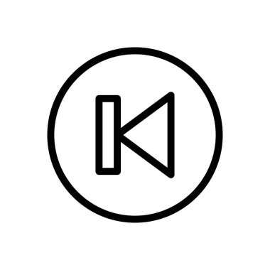 backward vector illustration on a transparent background.Premium quality symbols.Thin line icon for concept and graphic design. 