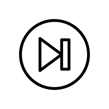 forward vector illustration on a transparent background.Premium quality symbols.Thin line icon for concept and graphic design.