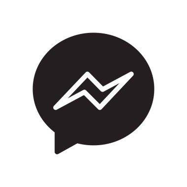 messenger vector illustration on a transparent background.Premium quality symbols.Glyphs icon for concept and graphic design. 