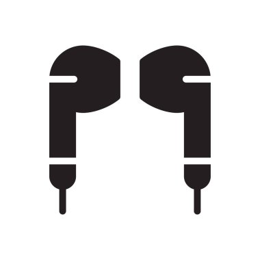 Şeffaf bir arkaplan üzerinde kulaklık vektör çizimi. Konsept ve grafik tasarımı için birinci sınıf kalite semboller..