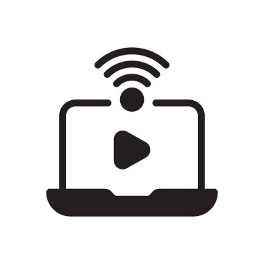 Şeffaf bir arkaplan üzerinde video vektör illüstrasyonu. Konsept ve grafik tasarım için kaliteli semboller..