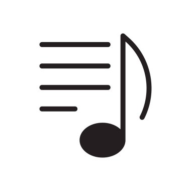 Şeffaf bir arkaplan üzerinde müzik vektörü illüstrasyonu. Konsept ve grafik tasarımı için kaliteli semboller..