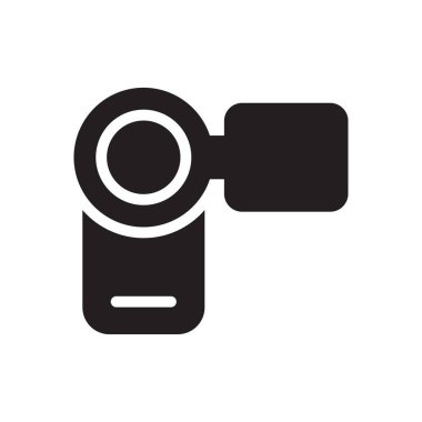 Şeffaf bir arkaplan üzerinde video vektör illüstrasyonu. Konsept ve grafik tasarım için kaliteli semboller.. 