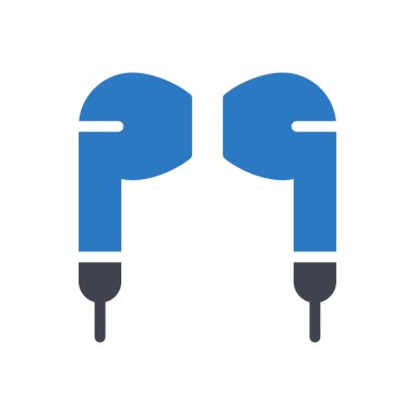 Şeffaf bir arkaplan üzerinde kulaklık vektör çizimi. Konsept ve grafik tasarımı için birinci sınıf kalite semboller..