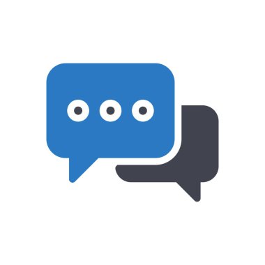 Şeffaf bir arkaplan üzerinde sohbet vektör illüstrasyonu. Konsept ve grafik tasarımı için kaliteli semboller..