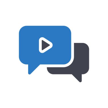 Şeffaf bir arkaplan üzerinde video vektör illüstrasyonu. Konsept ve grafik tasarım için kaliteli semboller..