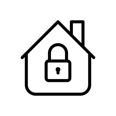 Şeffaf bir arkaplan üzerinde ev vektör çizimi. Konsept ve grafik tasarımı için ince çizgi simgesi..