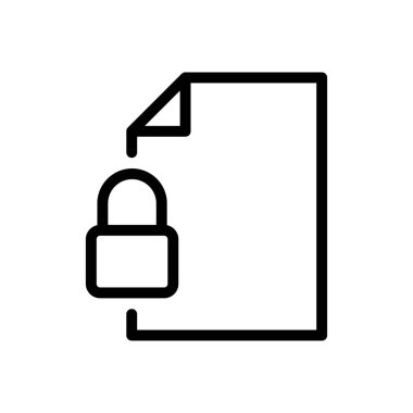 Şeffaf bir arkaplan üzerinde dosya vektör illüstrasyonu. Konsept ve grafik tasarımı için ince çizgi simgesi..