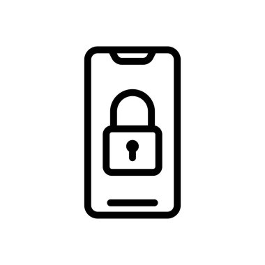 Şeffaf bir arkaplan üzerinde mobil vektör çizimi. Premium kalite sembolleri. Konsept ve grafik tasarım için ince çizgi simgesi.