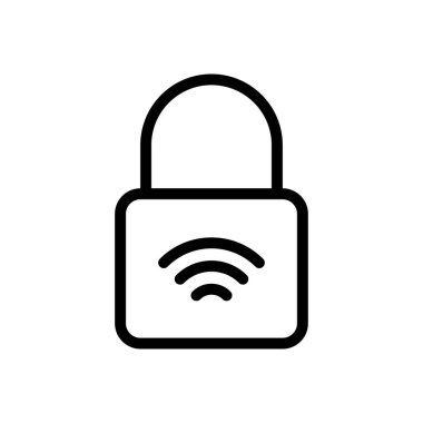 Şeffaf bir arkaplanda kablosuz vektör çizimi. Konsept ve grafik tasarımı için ince çizgi simgesi..