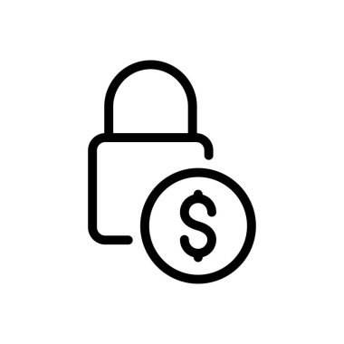 Şeffaf bir arkaplan üzerinde vektör illüstrasyonunu kilitle. Premium kalite sembolleri. Konsept ve grafik tasarım için ince çizgi simgesi.