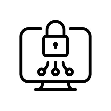 Şeffaf bir arkaplan üzerinde vektör illüstrasyonunu kilitle. Premium kalite sembolleri. Konsept ve grafik tasarım için ince çizgi simgesi. 