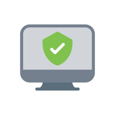 Şeffaf bir arkaplan üzerinde ekran vektör çizimi. Konsept ve grafik tasarım için özel kalite simgeleri..