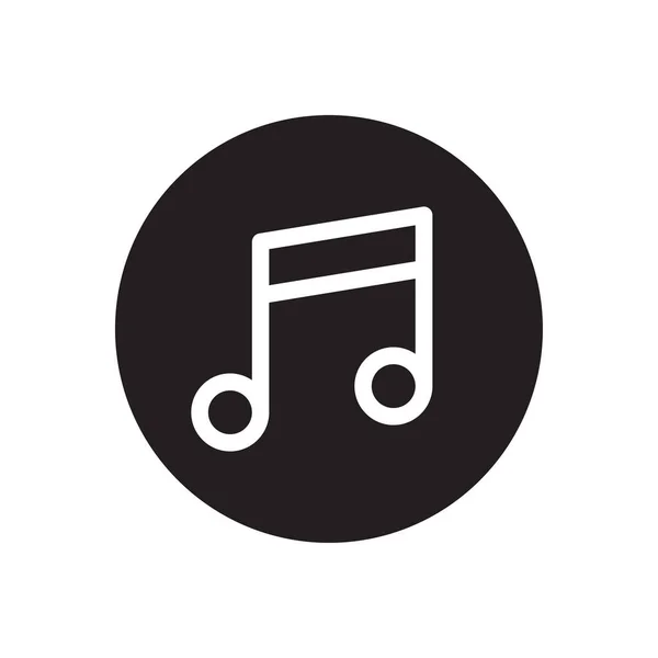 Ilustracja Wektora Muzyki Przejrzystym Tle Symbole Jakości Premium Ikona Glifów — Wektor stockowy