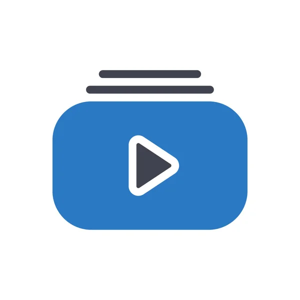 Video Vektor Illustration Auf Transparentem Hintergrund Hochwertige Symbole Glyphen Symbol — Stockvektor