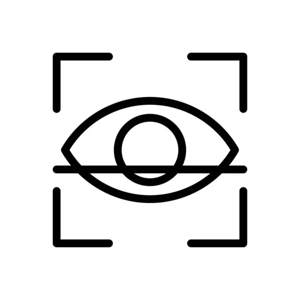 그라운드에 Eye Vector Premium Quality Symbols Thin Line Icon Concept — 스톡 벡터