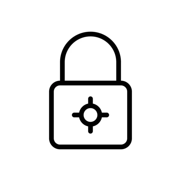 Lock Vector Illustration Transparent Background Premium Quality Symbols Thin Line — Stock Vector