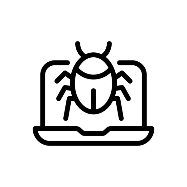 Bug Vector Illustration Transparent Background Premium Quality Symbols Thin Line — Stockvector