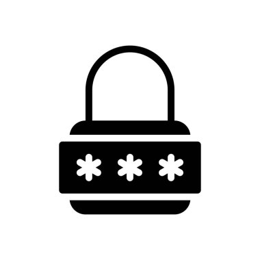 Şeffaf bir arkaplanda parola vektör çizimi. Konsept ve grafik tasarımı için kaliteli semboller.. 