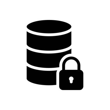 Şeffaf bir arkaplan üzerinde veritabanı vektör illüstrasyonu. Konsept ve grafik tasarımı için kaliteli semboller.. 