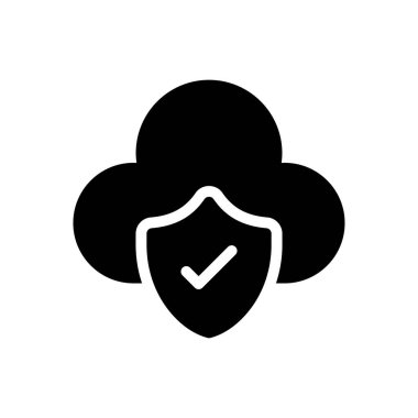 Şeffaf bir arkaplan üzerinde bulut vektör çizimi. Konsept ve grafik tasarımı için özel kalite semboller..