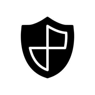 Saydam bir arkaplan üzerinde kalkan vektör çizimi. Konsept ve grafik tasarımı için mükemmel kalite semboller.. 