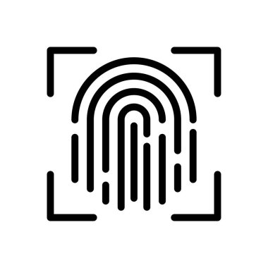 Saydam bir arkaplanda parmak izi vektör illüstrasyonu. Konsept ve grafik tasarımı için mükemmel kalite sembolleri.. 