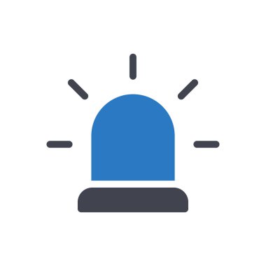 Şeffaf bir arkaplanda siren vektör illüstrasyonu. Konsept ve grafik tasarım simgeleri için kaliteli semboller.. 