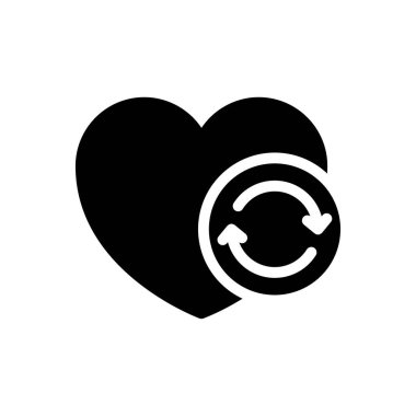 Şeffaf bir arkaplan üzerinde kalp vektör çizimi. Konsept ve grafik tasarım simgeleri için kaliteli semboller..