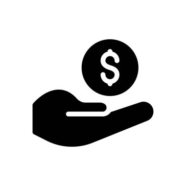 Saydam bir arkaplanda dolar vektör illüstrasyonu. Konsept ve grafik tasarım simgeleri için kaliteli semboller.. 