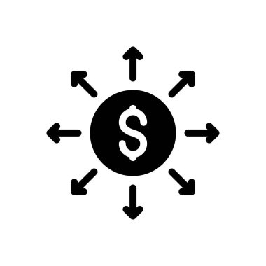 Saydam bir arkaplanda dolar vektör illüstrasyonu. Konsept ve grafik tasarım simgeleri için kaliteli semboller.. 