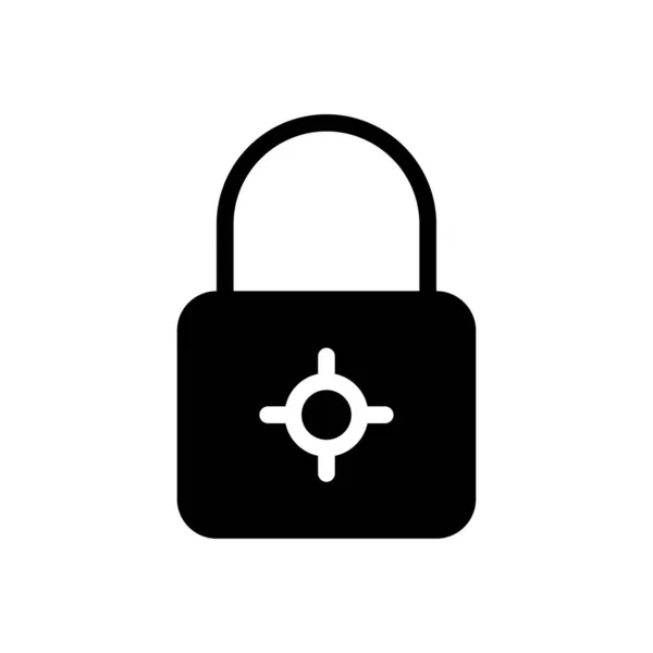 Bloqueio Ilustração Vetorial Fundo Transparente Símbolos Qualidade Premium Ícone Glyphs — Vetor de Stock