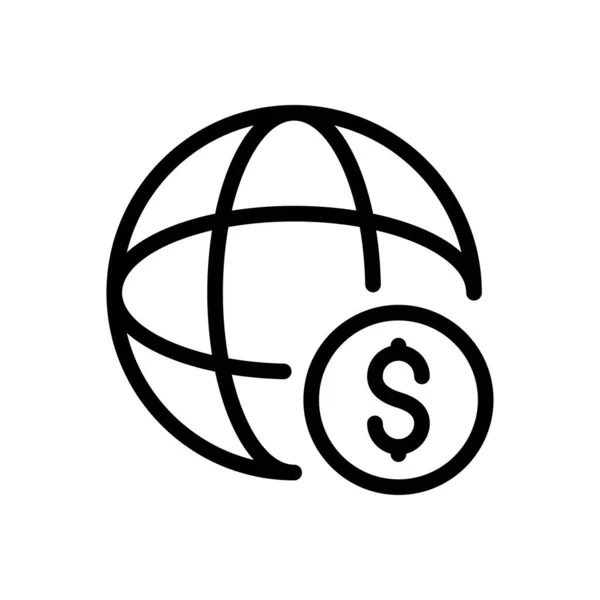 Глобальна Векторна Ілюстрація Прозорому Фоні Символи Високої Якості Піктограма Тонкої — стоковий вектор